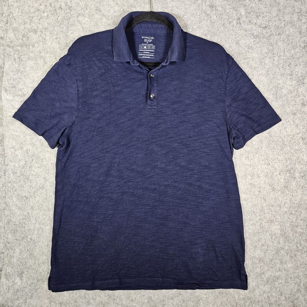 Vince Mens Navy Golf Polo Outdoors Summer Casual Preppy Sports Size Medium READ